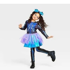 NWT Kids Light up Skeleton Costume